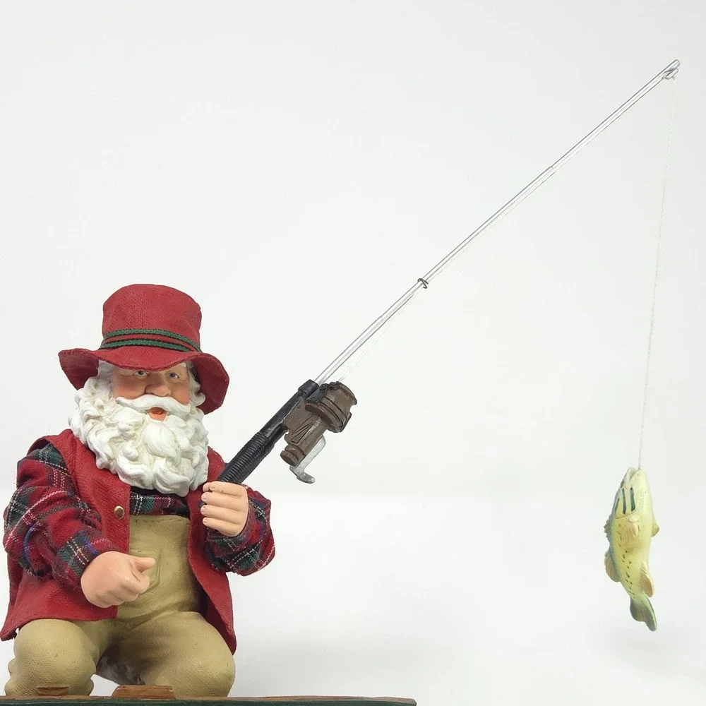 Possible‎ Dreams Clothtique Fishing Santa With Baited Breath Figurine 2003 Boat